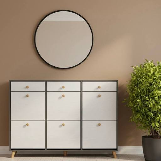 دستگیره چوبی سفید طوسی