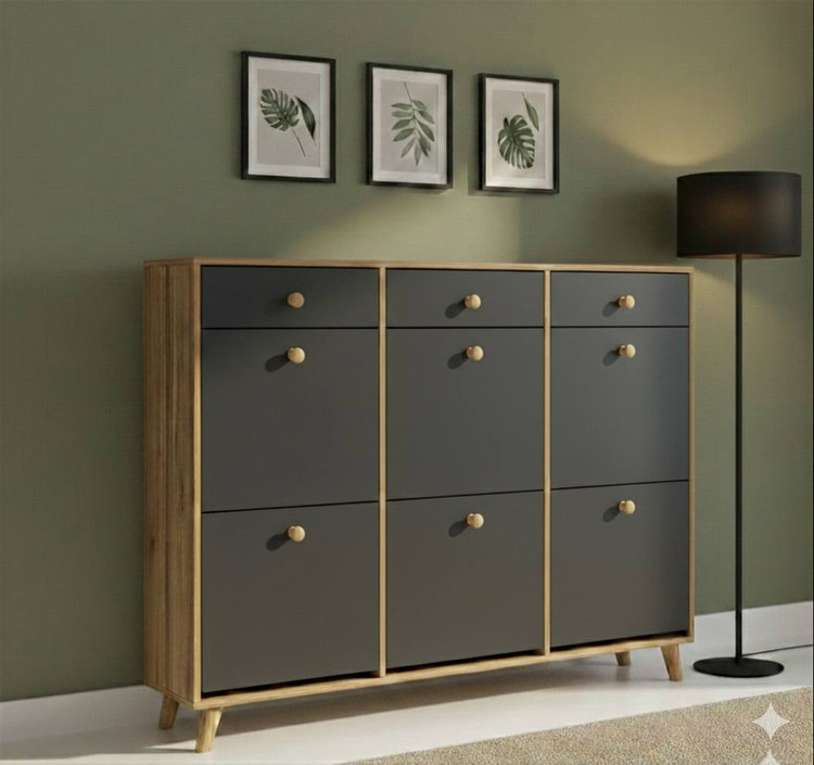 دستگیره چوبی طوسی گردویی