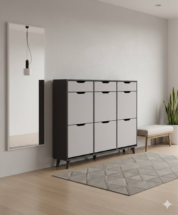 دستگیره منحنی سفید طوسی