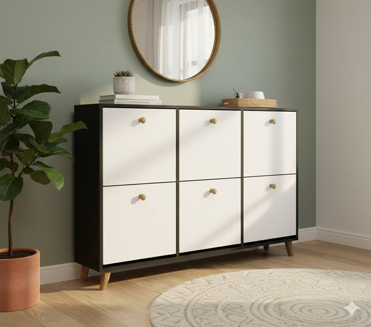 دستگیره چوبی سفبد مشکی