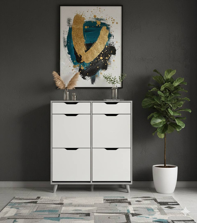 دستگیره منحنی سفید طوسی